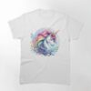 Beautiful Rainbow Unicorn Watercolor Painting Classic T-Shirt Sweatshirt
