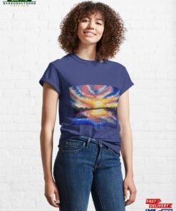 Beautiful Vibrant Mountain Landscape With Sunset Classic T Shirt 1