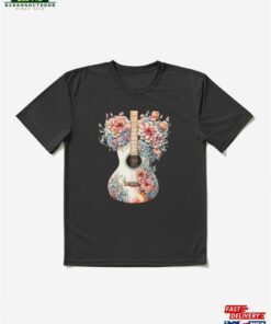 Beautifully Decorated Acoustic Guitar With Colorful Flowers Classic T Shirts Active T-Shirt Sweatshirt