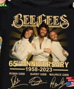 Bee Gees 65Th Anniversary 1958 2023 Signatures Tour Shirt Vintage Merch Fan Gifts Retro Sweatshirt Hoodie