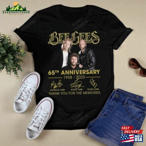 Bee Gees Gold 65 Years 1958 2023 Signaturest-Shirt Shirt Unisex Hoodie