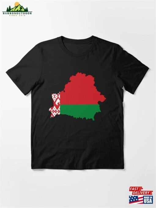 Belarus Flag Map Essential T-Shirt Unisex Hoodie