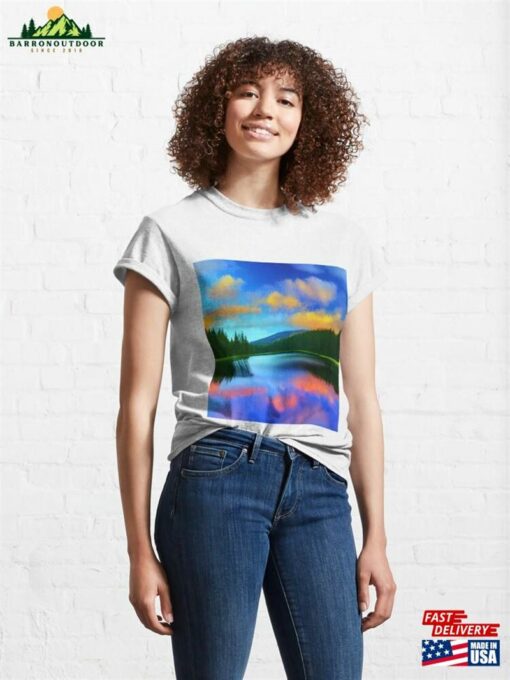 Bend Oregon In An Oil Painting Style Design Classic T-Shirt