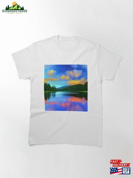 Bend Oregon In An Oil Painting Style Design Classic T-Shirt