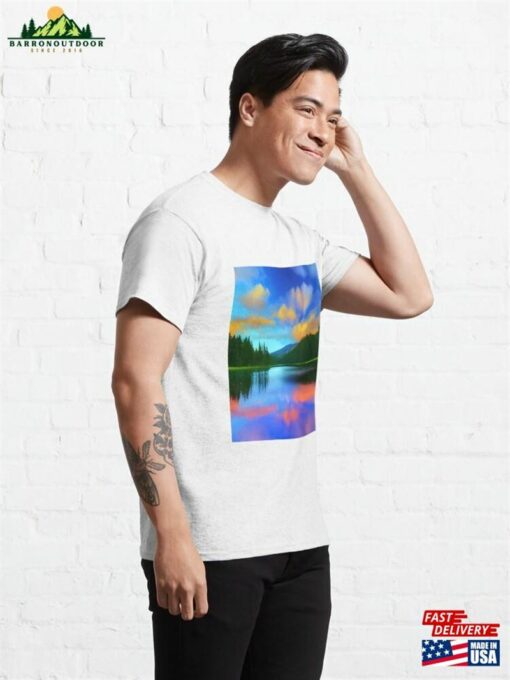 Bend Oregon In An Oil Painting Style Design Classic T-Shirt