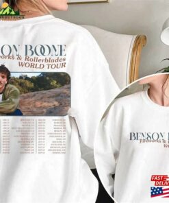 Benson Boone Fireworks And Rollbladers Tour 2024 Shirt Beautiful Things Concert Fan Merch Gifts Dates Tee Double Sided 2 Side Classic Sweatshirt 2