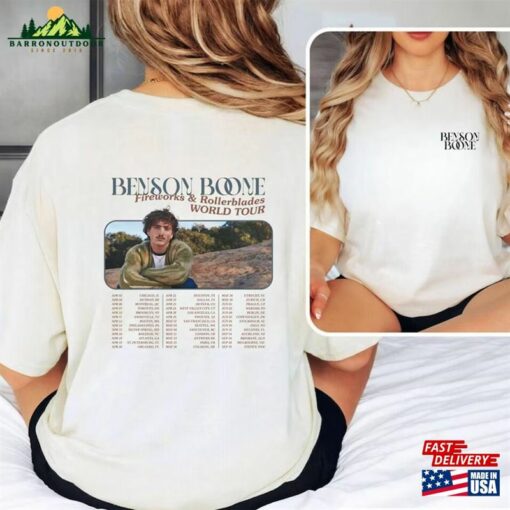 Benson Boone Shirt Fireworks And Rollerblades World Tour 2024 Merch Hoodie T-Shirt