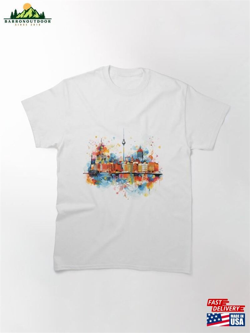 Berlin's Watercolor Whimsy Classic T-Shirt Unisex Berlin's Watercolor Whimsy Classic T-Shirt Unisex