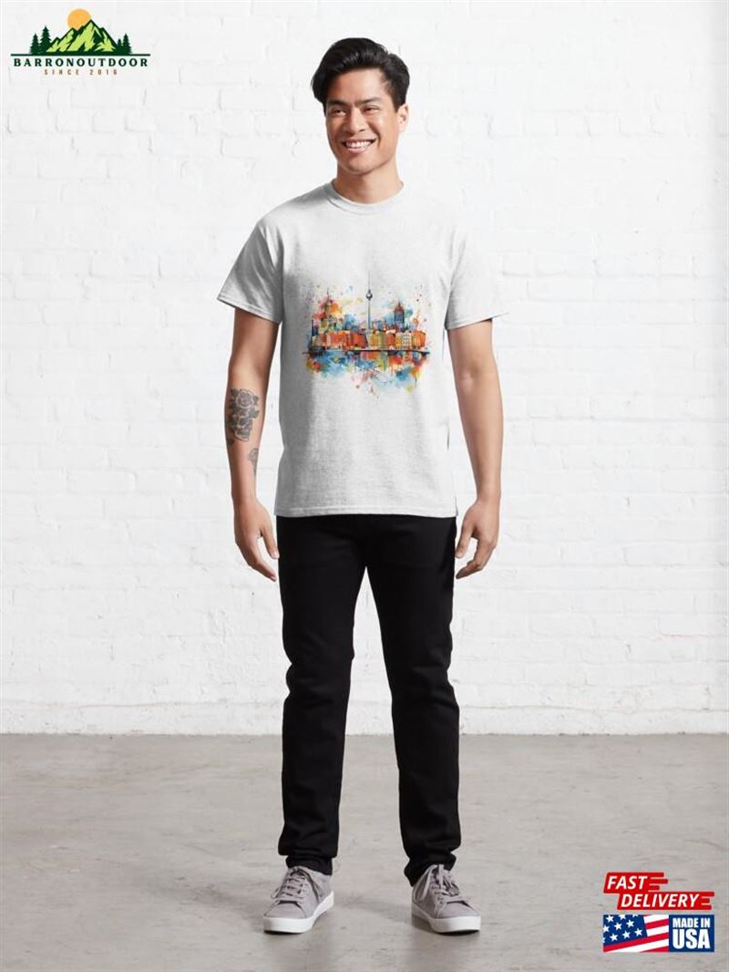 Berlin's Watercolor Whimsy Classic T-Shirt Unisex Berlin's Watercolor Whimsy Classic T-Shirt Unisex