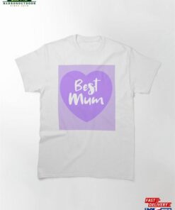 Best Mum Purple Love Hearts Classic T Shirt Hoodie 2