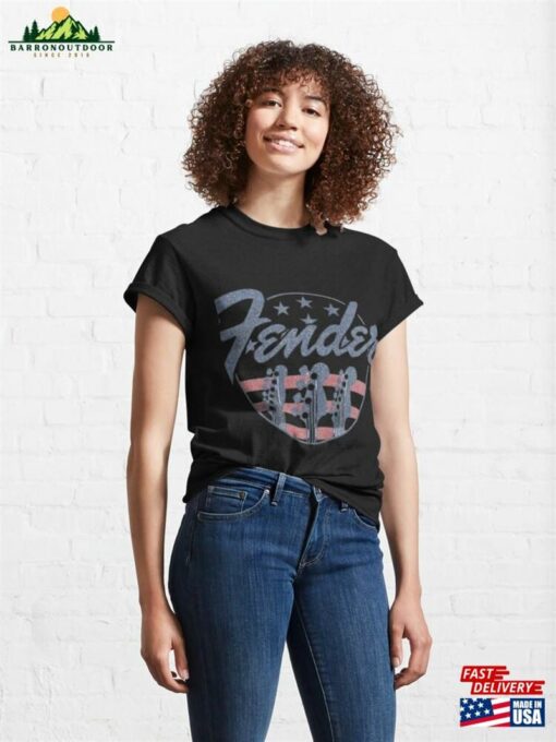 Best Selling Vintage Fender Logo Guitar Printed Hoodies T Shirt Sweatshirt Unisex