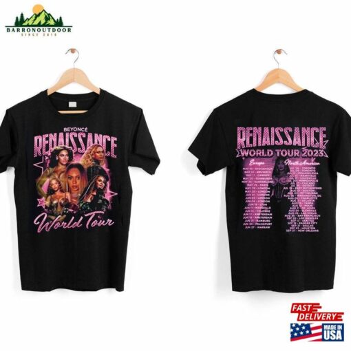 Beyonce Renaissance World Tour 2023 Two Sides Shirt Vintage Music T-Shirt Merch Classic Hoodie