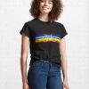 Bicycle Amp Cycling Silhouette And Rainbow Classic T-Shirt