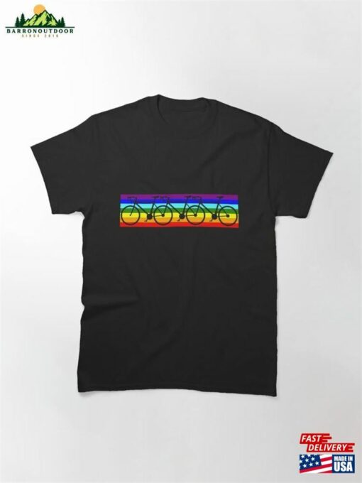 Bicycle Amp Cycling Silhouette And Rainbow Hoodie Classic