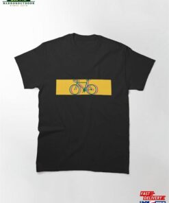 Bicycle And Cycling Silhouette Italian Flag On A Yellow Sun Band T-Shirt Classic 1 Bicycle And Cycling Silhouette Italian Flag On A Yellow Sun Band T Shirt Classic 2