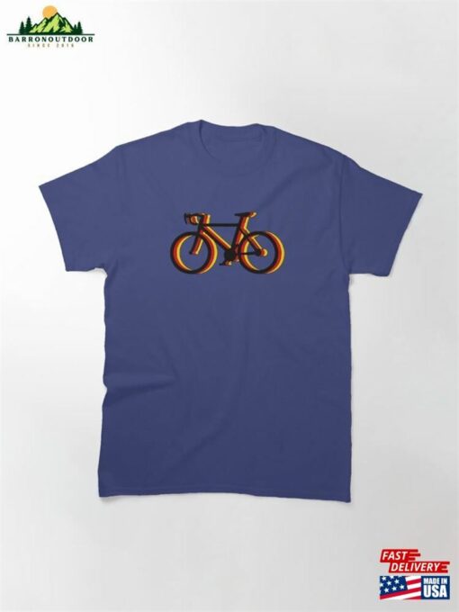 Bicycle And Cycling Three Bike Silhouettes Composed Of The German Flag For Those Who Love Sports Travel On Two Wheels Classic T-Shirt Unisex