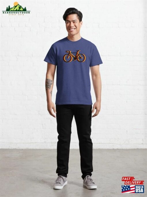 Bicycle And Cycling Three Bike Silhouettes Composed Of The German Flag For Those Who Love Sports Travel On Two Wheels Classic T-Shirt Unisex