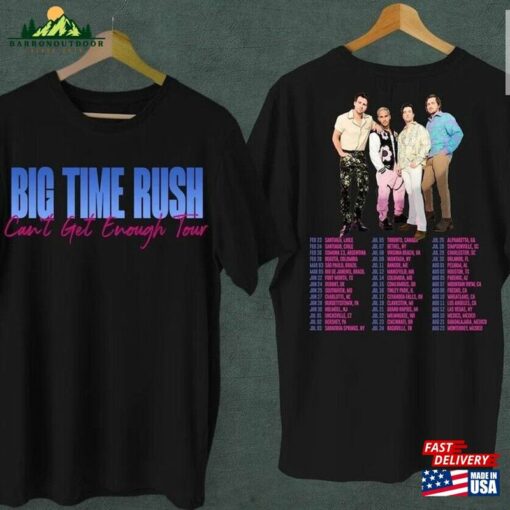 Big Time Rush Band Can’t Get Enough Tour 2023 Shirt Retro Tee T-Shirt Unisex