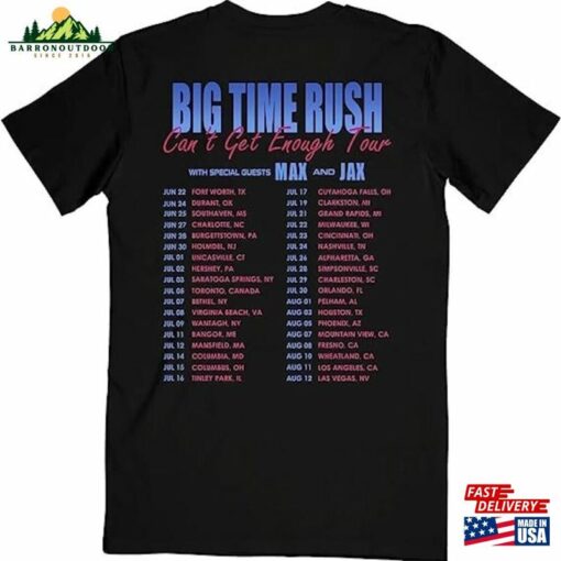 Big Time Rush Can’t Get Enough Tour 2023 T-Shirt Gift For Music Fans Hoodie Classic