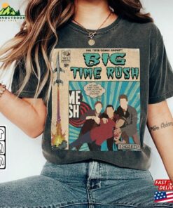 Big Time Rush Comic Shirt 90S Vintage Merch Book Art Boyfriend Btr Album World Tour Concert Ticket 2023 Graphic Tee Gift V2 Classic Sweatshirt 1