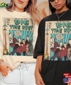 Big Time Rush Comic Shirt 90S Vintage Merch Book Art Boyfriend Btr Album World Tour Concert Ticket 2023 Graphic Tee Gift V2 Classic Sweatshirt 2
