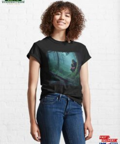 Bigfoot Hiding In The Forest Eating Watermelon Classic T Shirt Unisex Hoodie 1