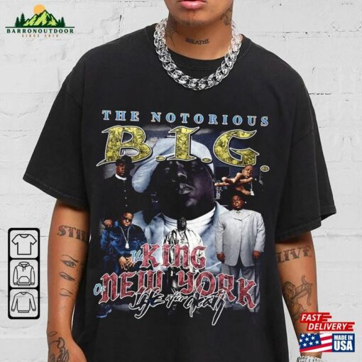 Biggie Rap Shirt Vintaghe 90S Merch The Notorious B I G T-Shirt Tour 2023 Ticket Album Png Sweatshirt Classic