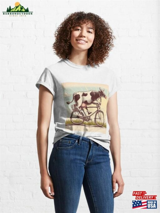 Biking Cow Classic T-Shirt