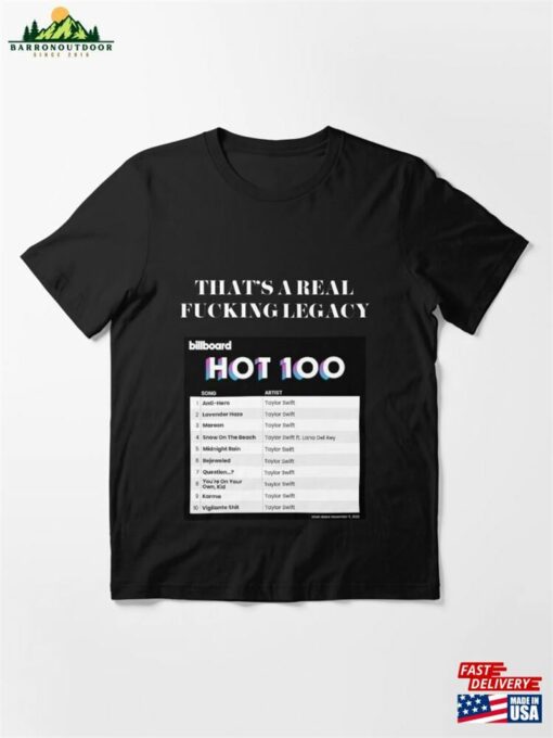 Billboard Hot 100 Top 10 Taylor Swift Midnights Essential T-Shirt Classic