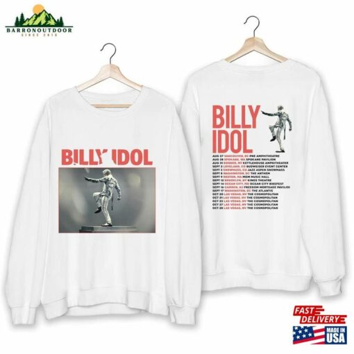 Billy Idol 2023 Live Tour Shirt Fan Concert Hoodie Sweatshirt