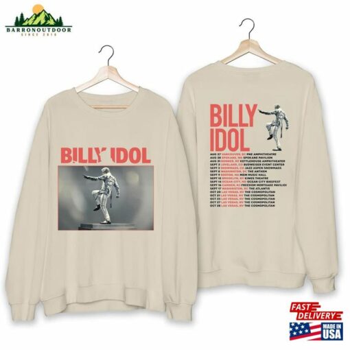 Billy Idol 2023 Live Tour Shirt Fan Concert Hoodie Sweatshirt