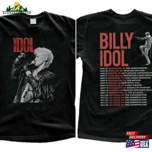 Billy Idol 2023 Live Tour Shirt Fan Concert Hoodie Unisex