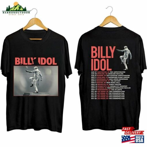 Billy Idol 2023 Live Tour Shirt Fan Concert Sweatshirt Unisex