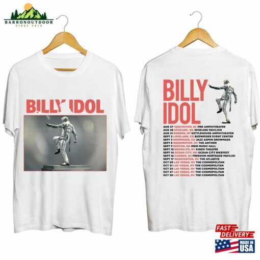 Billy Idol 2023 Live Tour Shirt Fan Concert Sweatshirt Unisex