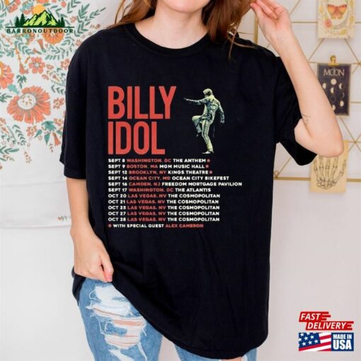 Billy Idol Sept And October 2023 Fall Tour Shirt T-Shirt Unisex