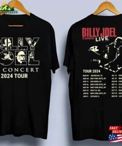 Billy Joel Music Tour 2024 Font Amp Back Shirt Vintage Hoodie Unisex 3