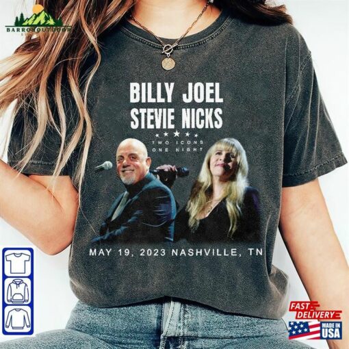 Billy Joel Stevie Nick Tour T-Shirt Merch Shirt 90S Retro Unisex Sweatshirt