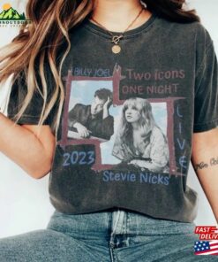 Billy Joel Stevie Nick Two Icons One Night Shirt 2023 Sweatshirt Classic Hoodie