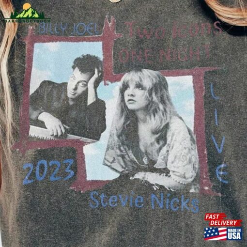 Billy Joel Stevie Nick Two Icons One Night Shirt Sweatshirt Classic Unisex