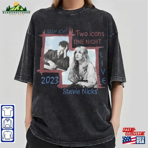 Billy Joel Stevie Nick Two Icons One Night Shirt Sweatshirt Hoodie Classic