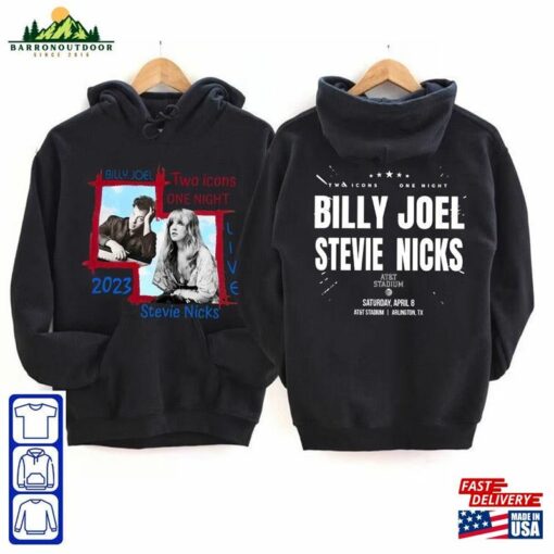 Billy Joel Stevie Nick Two Icons One Night Shirt Sweatshirt Hoodie Unisex