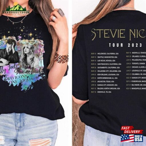 Billy Joel Stevie Nick Two Icons One Night Shirt Sweatshirt Unisex