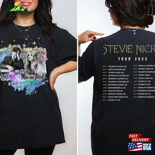 Billy Joel Stevie Nick Two Icons One Night Shirt Sweatshirt Unisex