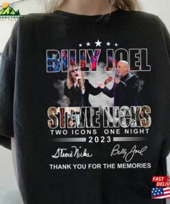 Billy Joel Stevie Nick Two Icons One Night Shirt T-Shirt Signatures Hoodie