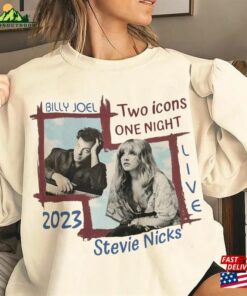 Billy Joel Stevie Nick Two Icons One Night Tshirt Sweatshirt Hoodie T-Shirt
