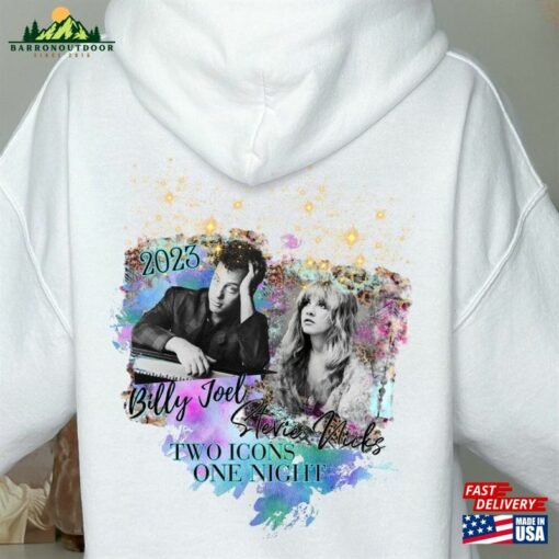 Billy Joel Stevie Nicks Concert Hoodie 2023 Two Icons Oversized Trendy Tumblr Shirt 70’S Band Gift For Her Him Unisex T-Shirt Classic