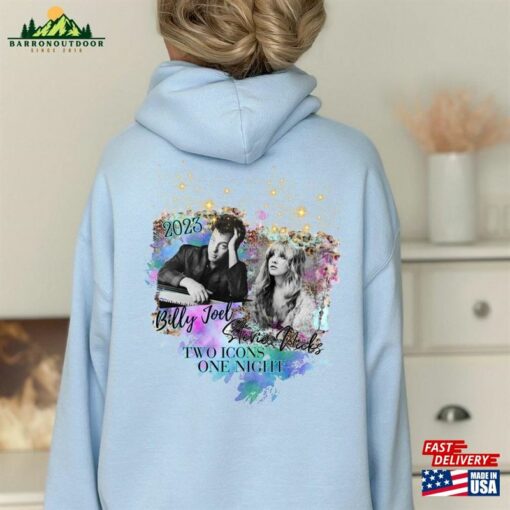 Billy Joel Stevie Nicks Concert Hoodie 2023 Two Icons Oversized Trendy Tumblr Shirt 70’S Band Gift For Her Him Unisex T-Shirt Classic