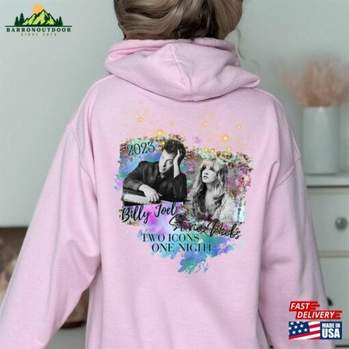 Billy Joel Stevie Nicks Concert Hoodie 2023 Two Icons Oversized Trendy Tumblr Shirt 70’S Band Gift For Her Him Unisex T-Shirt Classic