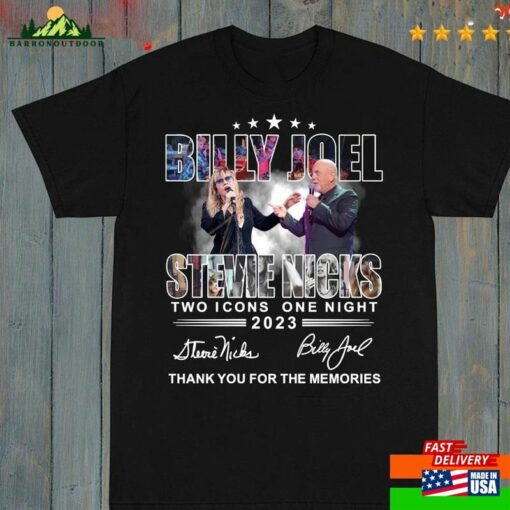 Billy Joel Stevie Nicks Two Icons One Night 2023 Thank You Shirt Vintage Tee Hoodie Classic