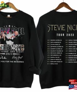 Billy Joel T-Shirt 2023 Stevie Nick Two Icons One Night Shirt Music World Tour Hoodie Classic